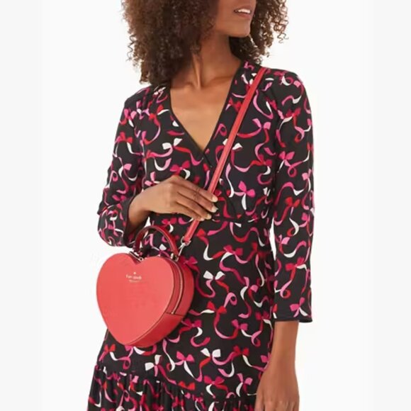 NWT Kate Spade Love Shack Candied Cherry Top Handle Heart Crossbody handbag NWT - Picture 7 of 8